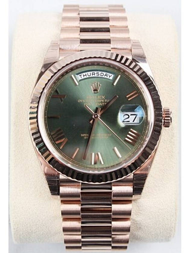 Day Date Olive Green Gold Box 23 Years - ROLEX - BALAAN 1