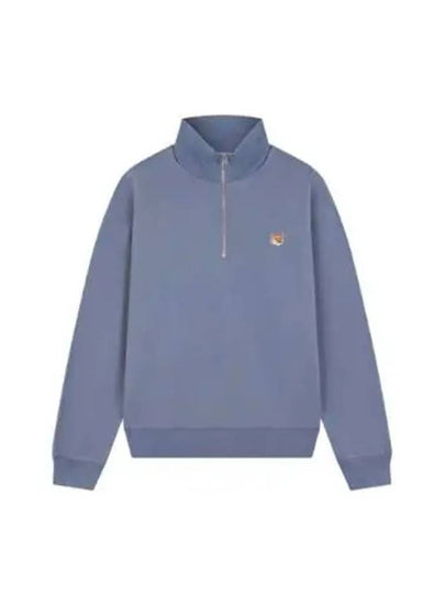 Fox Head Patch Half Zipper Sweatshirt Moonlight Blue - MAISON KITSUNE - BALAAN 2