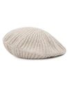 Logo Rib Edge Wool Beret Sand - GANNI - BALAAN 3