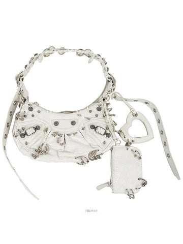 Le Cargol XS Shoulder Bag Piercing Optic White 74228 - BALENCIAGA - BALAAN 1