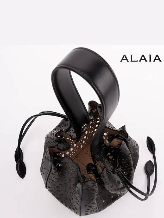 Rose Marie 16 Punching Bucket Bag Black - ALAIA - BALAAN 6