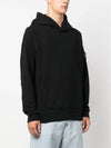 Garment Dyed Hoodie Black - STONE ISLAND - BALAAN 4