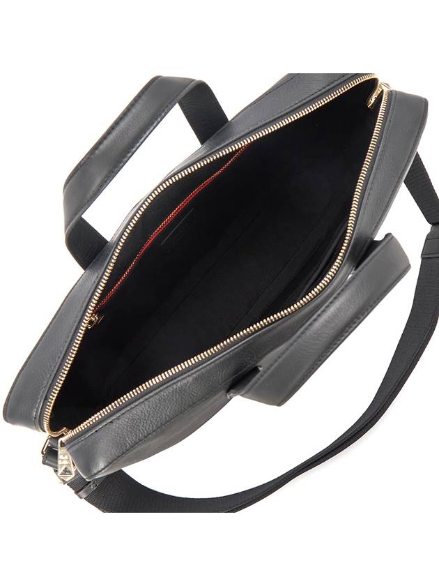 signature striped leather briefcase black - PAUL SMITH - BALAAN 7