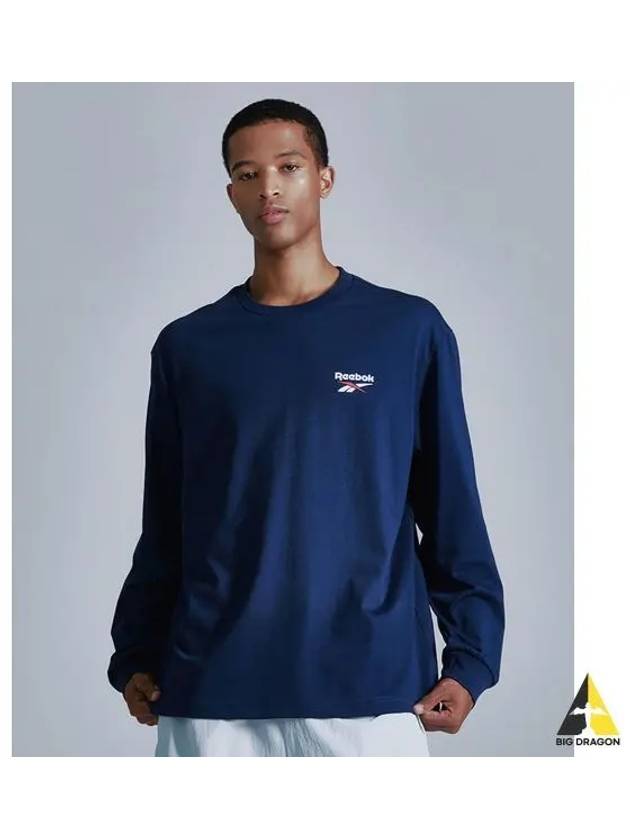 Sports Artwork Long Sleeve Navy - REEBOK - BALAAN 1