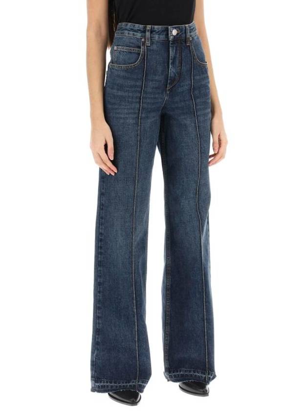 Noldy Denim Wide Jeans Dark Blue - ISABEL MARANT - BALAAN 3