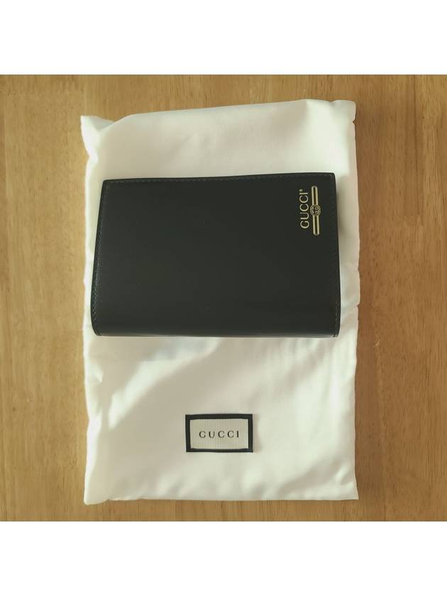 Logo Passport Wallet Black - GUCCI - BALAAN 4