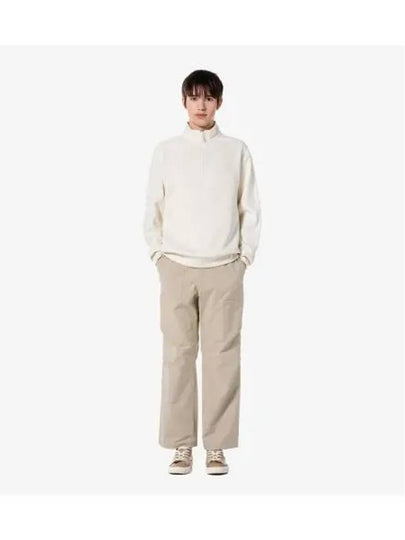 Men's Cotton Wide Pants Beige - LACOSTE - BALAAN 2