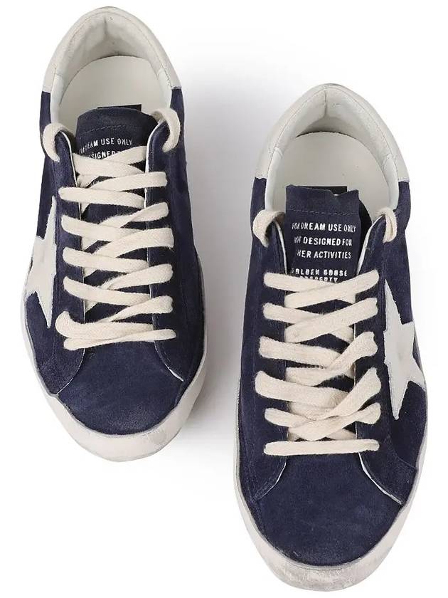 Superstar Suede Low Top Sneakers Navy - GOLDEN GOOSE - BALAAN 3