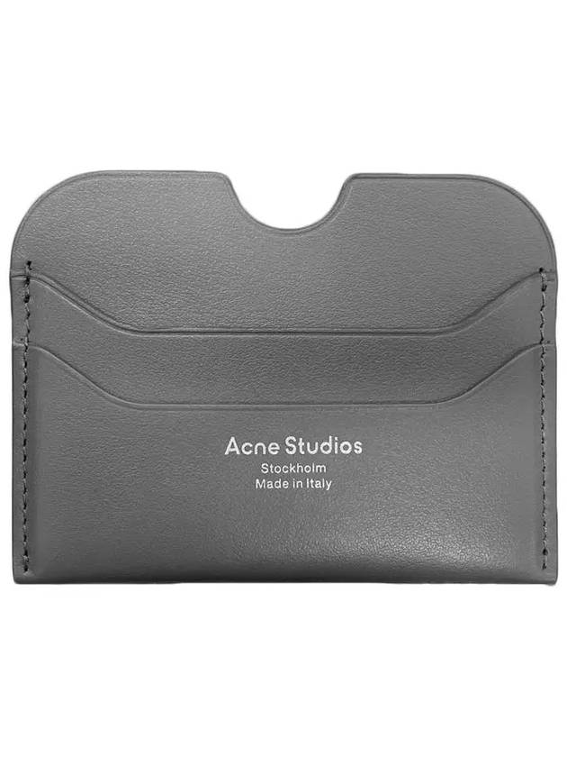 Silver Logo Card Wallet Dark Grey - ACNE STUDIOS - BALAAN 2