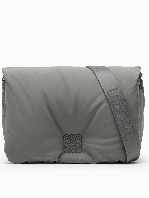 Goya Logo Plaque Nylon Messenger Bag Asphalt Grey - LOEWE - BALAAN 3