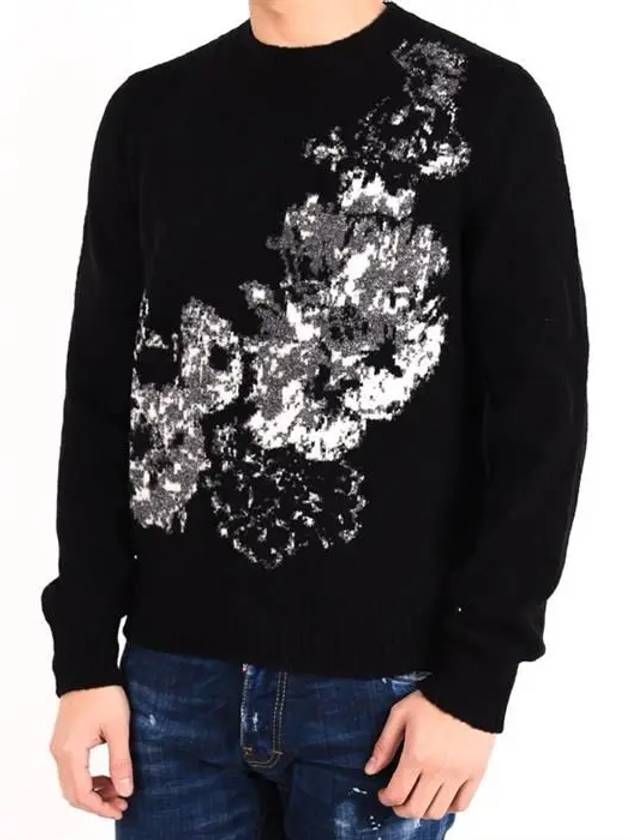 Men s printed wool knit black 438566 - ALEXANDER MCQUEEN - BALAAN 2