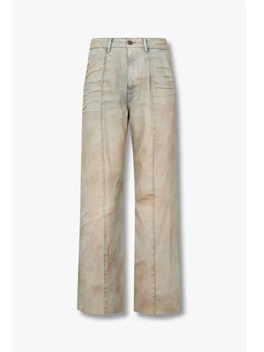 Men s Washed Pintuck Straight Jeans D CHINO WORK Dark Beige - DIESEL - BALAAN 1