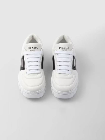 Padded Nappa Leather Low Top Sneakers White - PRADA - BALAAN 2