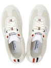 Tech Runner Shearling Suede Low Top Sneakers White - THOM BROWNE - BALAAN 3