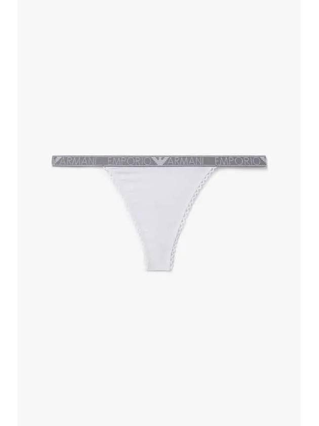 UNDERWEAR Women s Flower Embroidery Lace Thong White - EMPORIO ARMANI - BALAAN 1