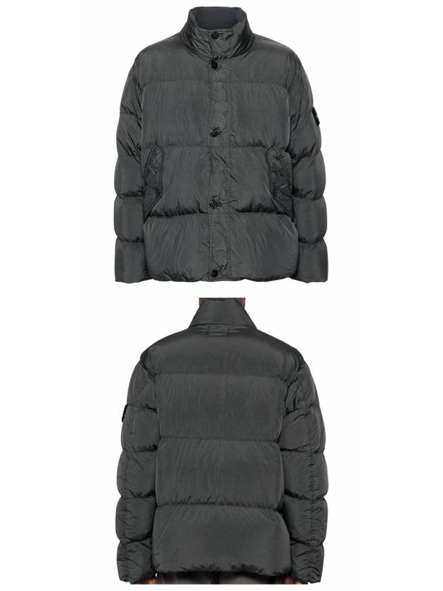 Garment Dyed Crinkle Reps Down Padding Grey - STONE ISLAND - BALAAN 5