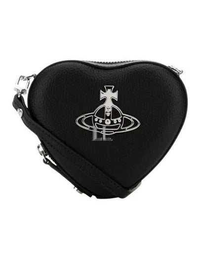 Logo Mini Heart Cross Bag Black - VIVIENNE WESTWOOD - BALAAN 2