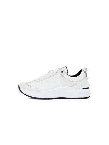 Women s Suede Patch Mesh Sneakers White 270974 - EMPORIO ARMANI - BALAAN 1