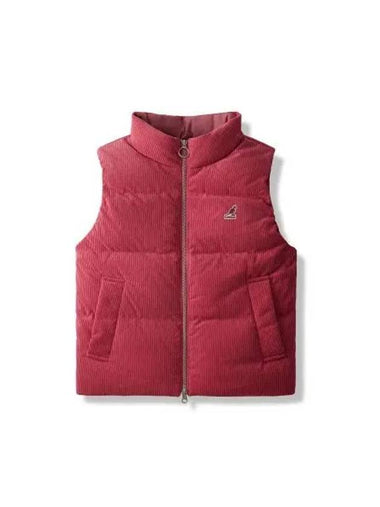 Women s Corduroy Down Vest 6140 Burgundy - KANGOL - BALAAN 1