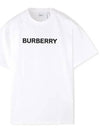 logo print cotton short sleeve t-shirt white - BURBERRY - BALAAN 2