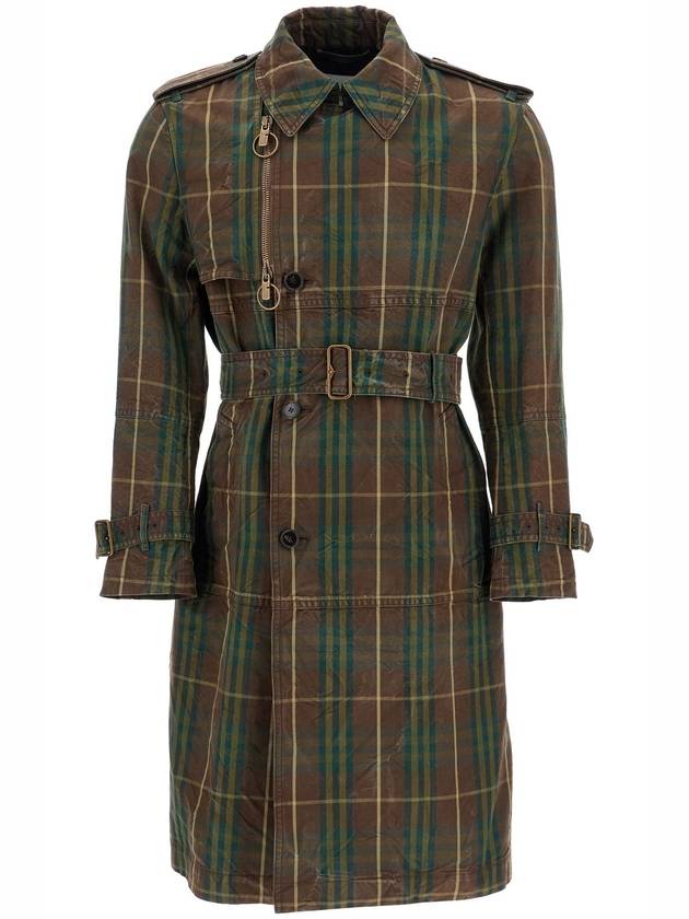 Double Breasted Check Long Trench Coat Tor - BURBERRY - BALAAN 2