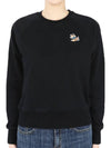 Women's Dressed Fox Patch Adjusted Sweatshirt Black - MAISON KITSUNE - BALAAN 3