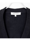 Bold Fox Head Patch V Neck Wool Cardigan Black - MAISON KITSUNE - BALAAN 4