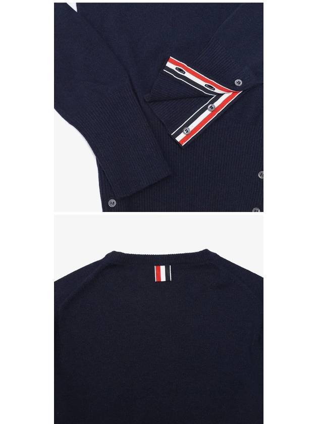 Women's 4 Bar Classic Cashmere Pullover Knit Top Navy - THOM BROWNE - BALAAN 5