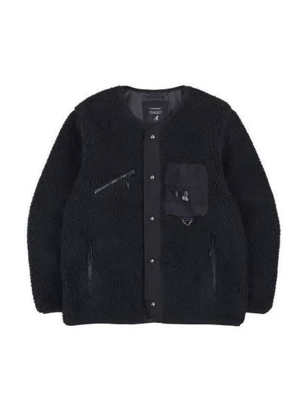 Retrocore Fleece Cardigan 8543 Black - KANGOL - BALAAN 1