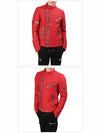 Quilted Biker Jacket Red - BALMAIN - BALAAN 3