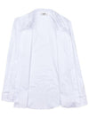 Poplin Long Sleeve Shirt White - CELINE - BALAAN 10