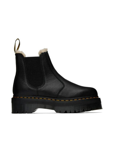 2976 Quad Fur Lined Home Chelsea Boots Black - DR. MARTENS - BALAAN 1