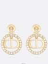 Petit CD Crystal Earrings Gold - DIOR - BALAAN 2