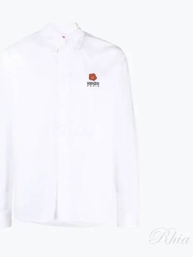 Boke Flower Casual Long Sleeve Shirt White - KENZO - BALAAN 2