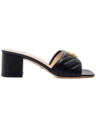 Double G Slide Sandal Heels Black - GUCCI - BALAAN 2