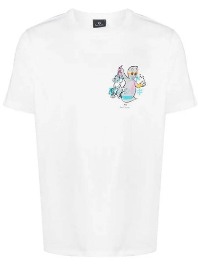 Ghost Back Logo Printing Short Sleeve T-Shirt White - PAUL SMITH - BALAAN 2