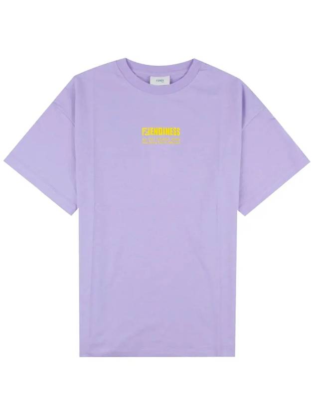 Kids Logo Printing T Shirt Purple JUI040 7AJ F0V29 - FENDI - BALAAN 1