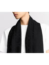 Cannage Scarf Black Cashmere - DIOR - BALAAN 3