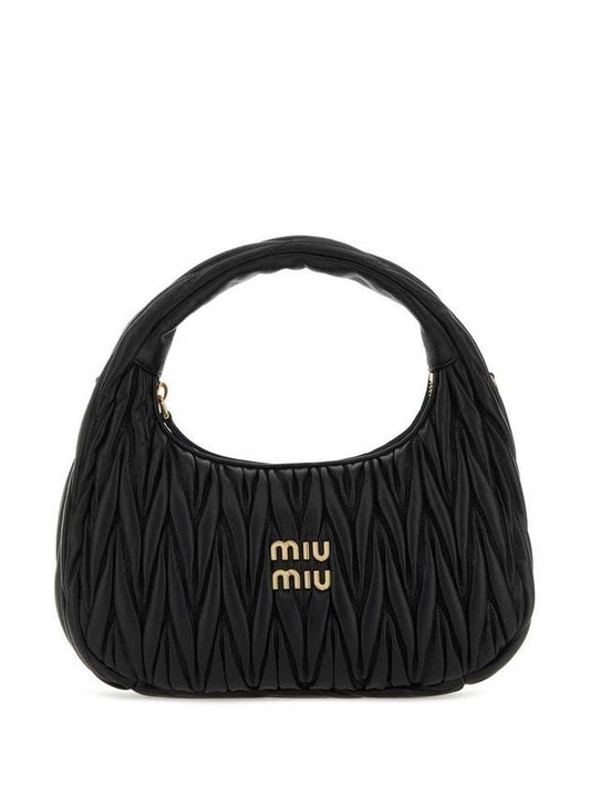 Wander Materasse Nappa Leather Shoulder Bag Black - MIU MIU - BALAAN 1