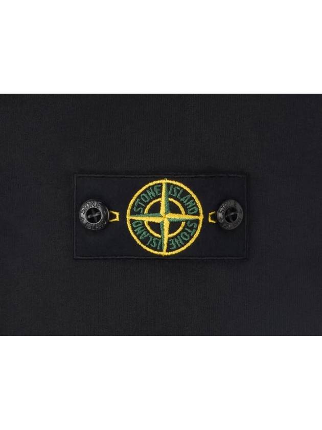 Kids Wappen Patch Organic Cotton Fleece Sweatshirt Black - STONE ISLAND - BALAAN 3