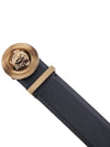 Medusa Buckle Leather Belt Black - VERSACE - BALAAN 7