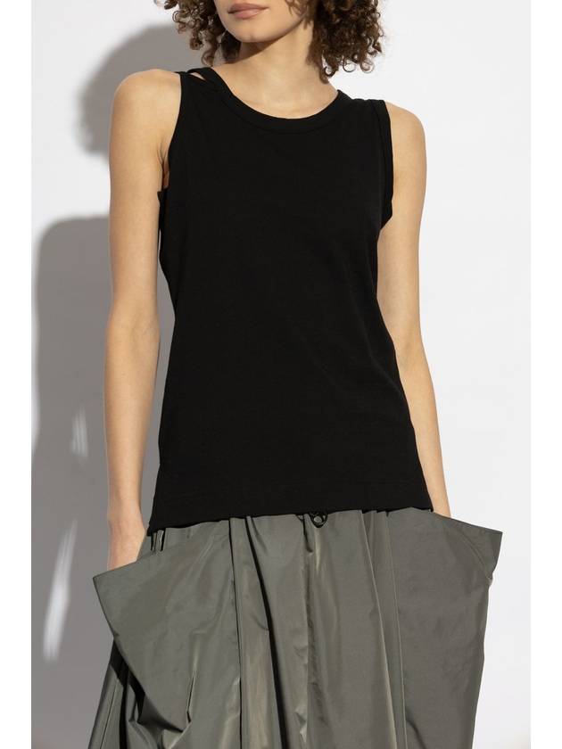 Yohji Yamamoto Top With Shoulder Cutouts, Women's, Black - YOHJI YAMAMOTO - BALAAN 3