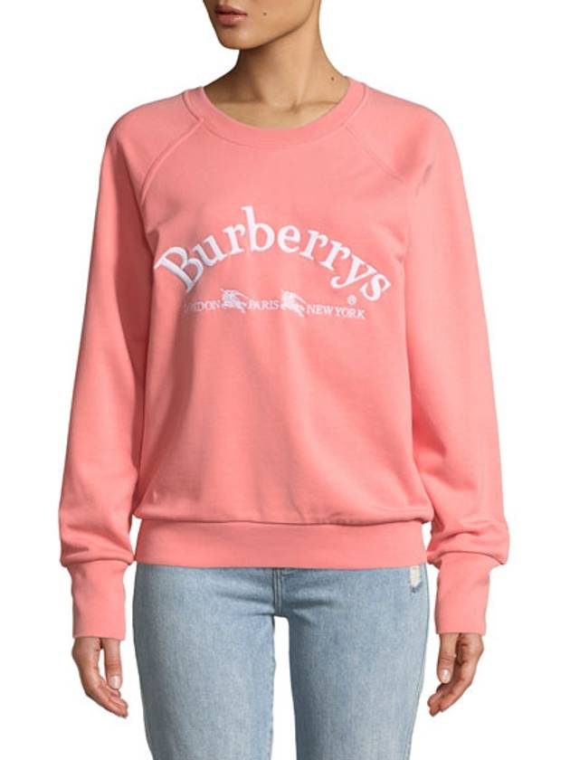 Embroidered Logo sweatshirt pink - BURBERRY - BALAAN 4