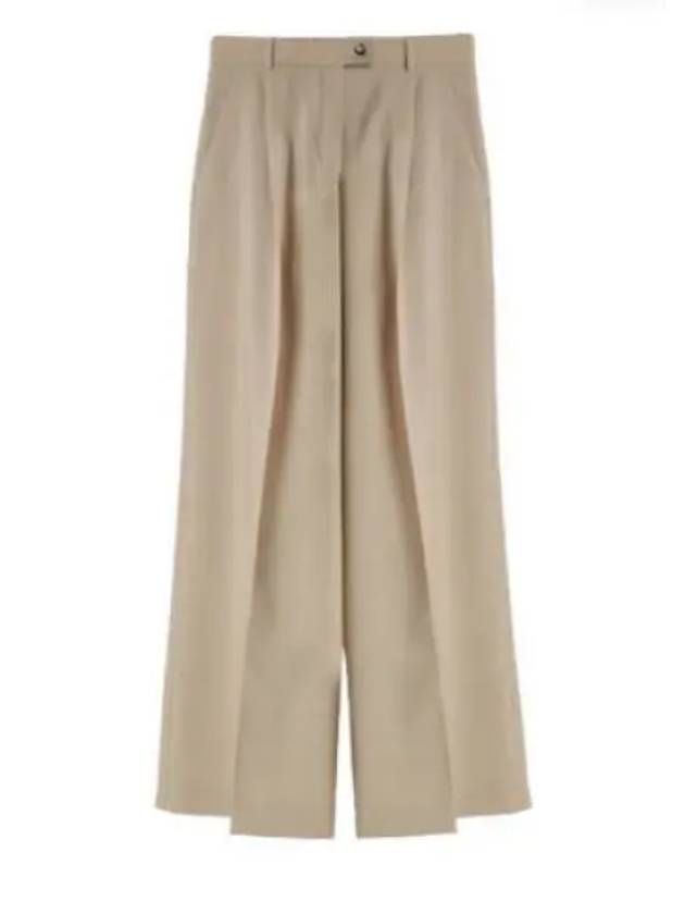 Vela Virgin Wool Wide Pants Beige - MAX MARA - BALAAN 2