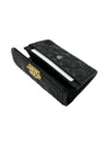 Boy  Flap Card Holder Grained Calfskin Gold Black - CHANEL - BALAAN 5