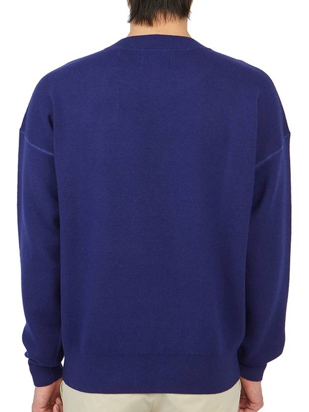 Atlee Logo Knit Top Blue - ISABEL MARANT - BALAAN 5