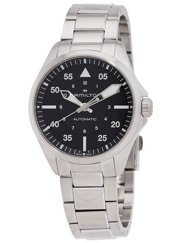 Hamilton Khaki Aviation Pilot Automatic Black Dial Watch H76305130 - HAMILTON - BALAAN 1