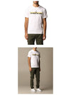 Logo Patch Short Sleeve T-Shirt White - STONE ISLAND - BALAAN 5