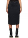 Flozia H Line Skirt Black - ISABEL MARANT - BALAAN 2