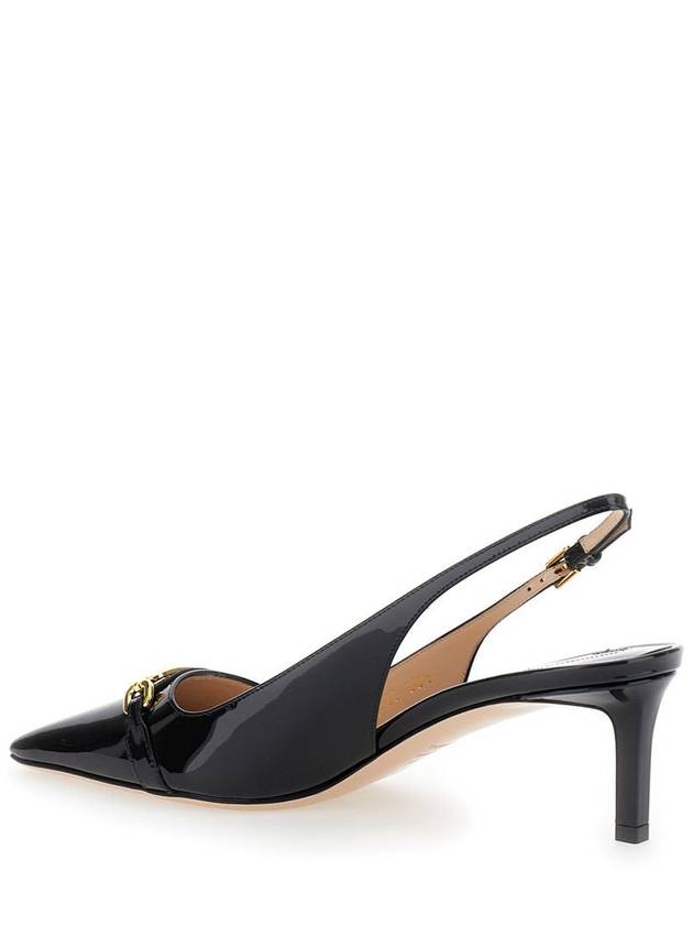 Black Slingback Pumps With T Logo Detail In Patent Leather Woman - TOM FORD - BALAAN 3